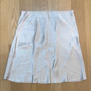 Babaton Metallic Cream Mini Skirt